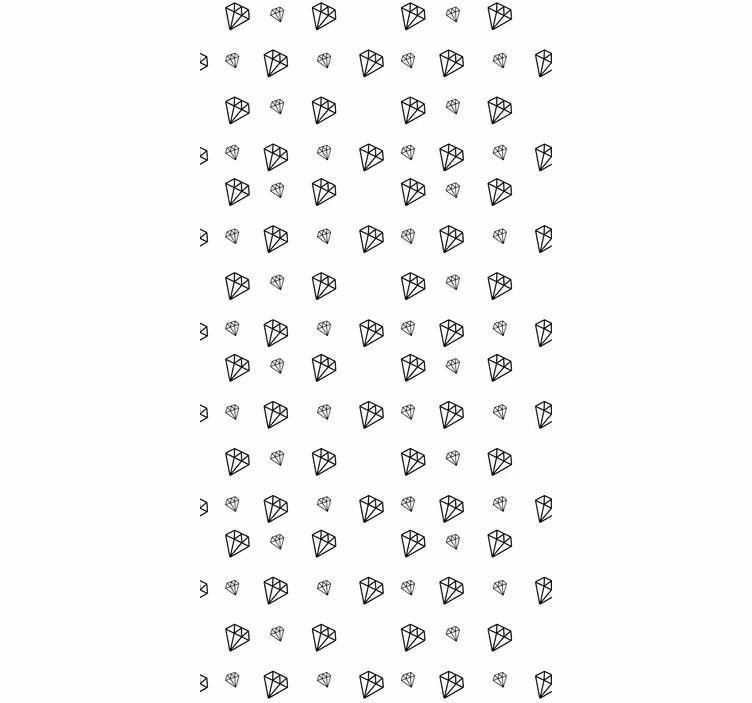 Musta timantti kuvio moderni rullaverhot - Tenstickers