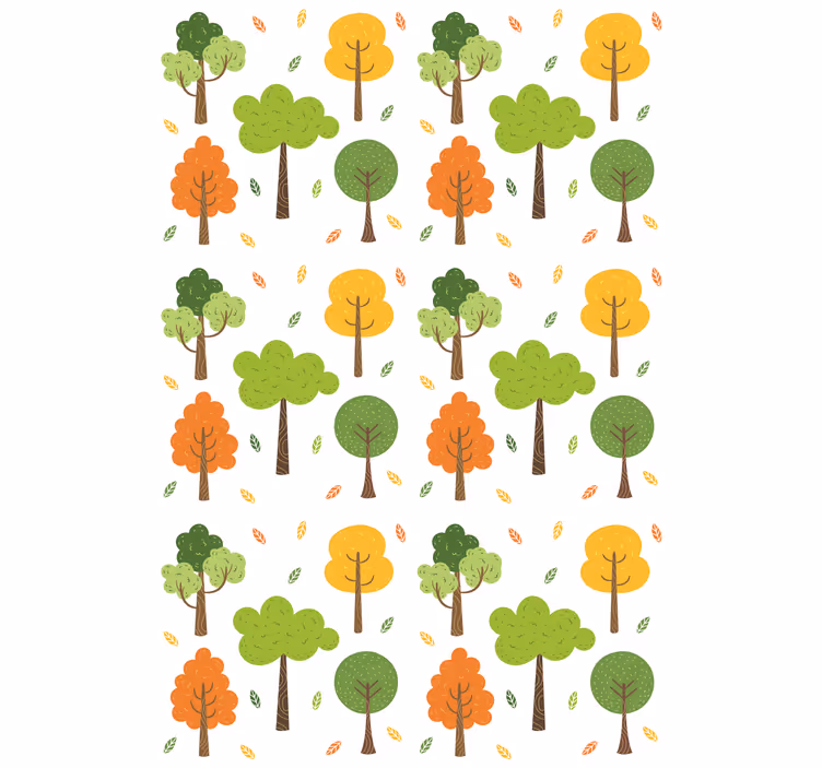 Värikäs kuvio puukuviollinen rullaverho - Tenstickers