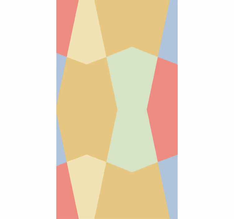 Pastelli geometriset lohkot olohuoneen rullaverhot - Tenstickers