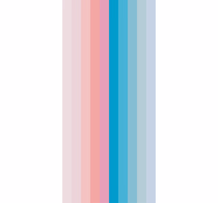 Raidallinen pinkki ja sininen rullaverho - Tenstickers