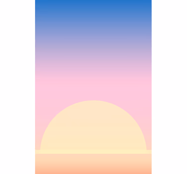 Auringonlaskun horisontin suunnittelu kuvioitu rullaverho - Tenstickers