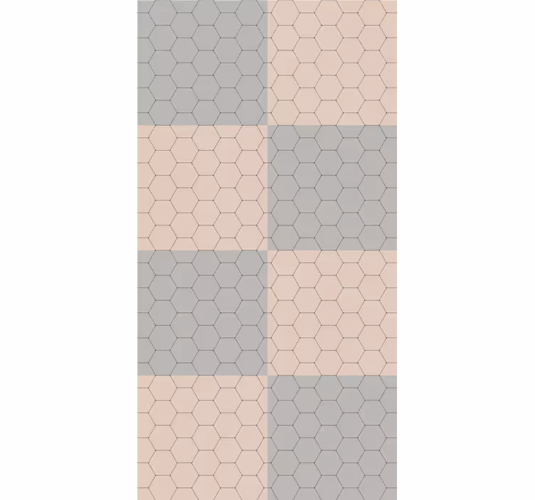 Kuusikulmio kuviolohkot tyylikäs rullaverho - Tenstickers