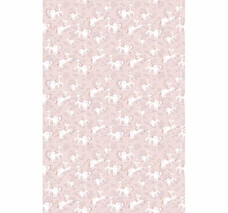 Beige yksisarvinen fantasia lapsen rullaverho - Tenstickers