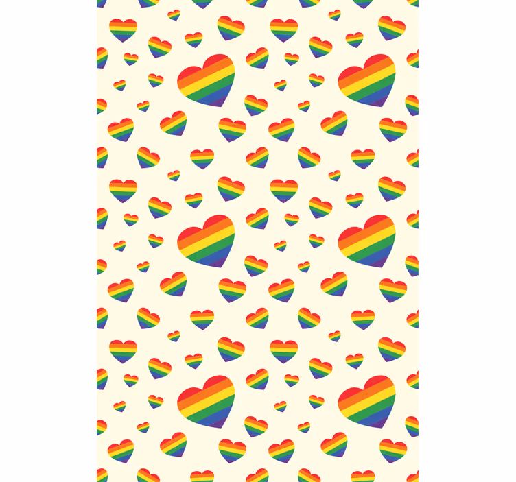 Lgtb-sydänkuvio romanttinen rullaverho - Tenstickers