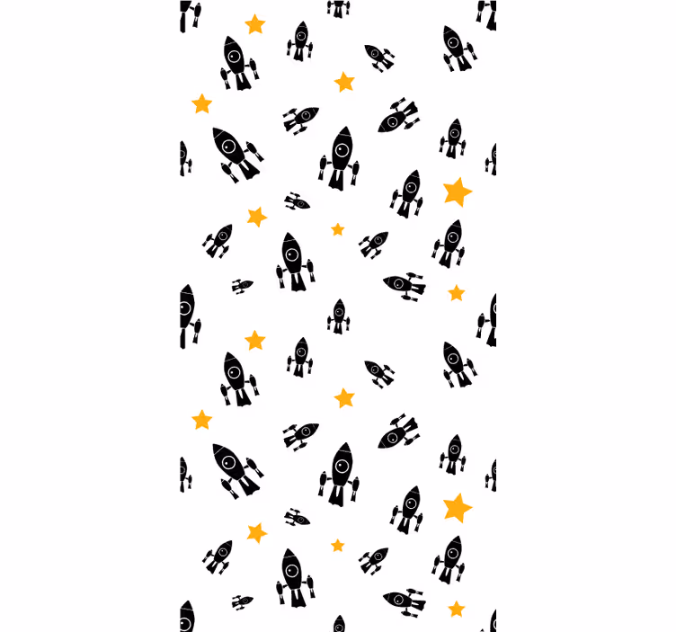 Rakettitähden seikkailu nörtti-tyylinen rullaverho - Tenstickers