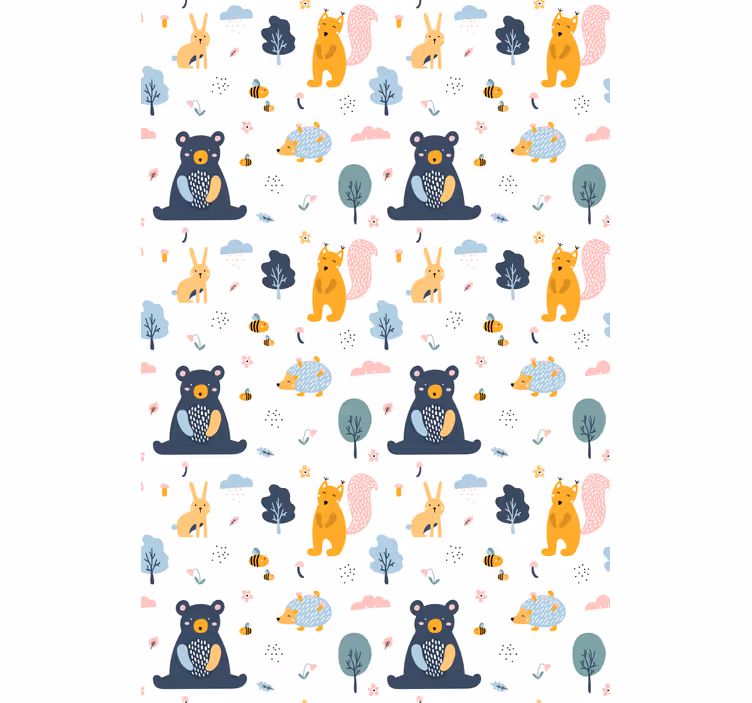 Pohjoismaisia metsäolentoja eläinkuviollinen rullaverho - Tenstickers