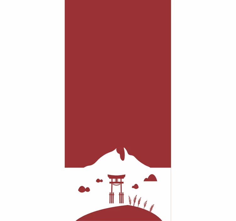 Japanilainen maisema alkuperäinen rullaverho - Tenstickers