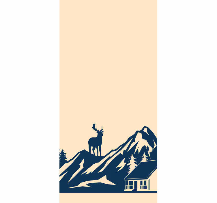 Majesteettinen vuoristomaisema alkuperäinen rullaverho - Tenstickers