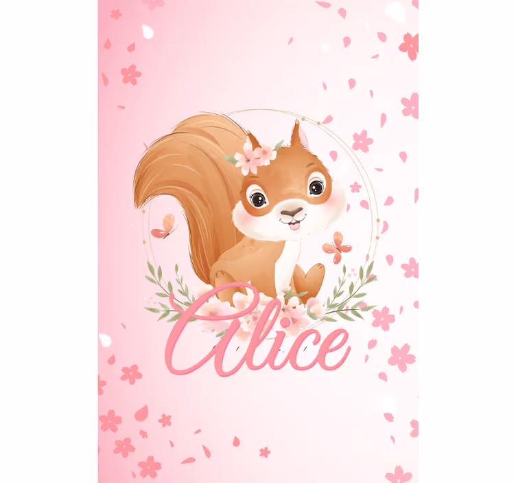 Orava, jolla on nimi lapsen rullaverho - Tenstickers