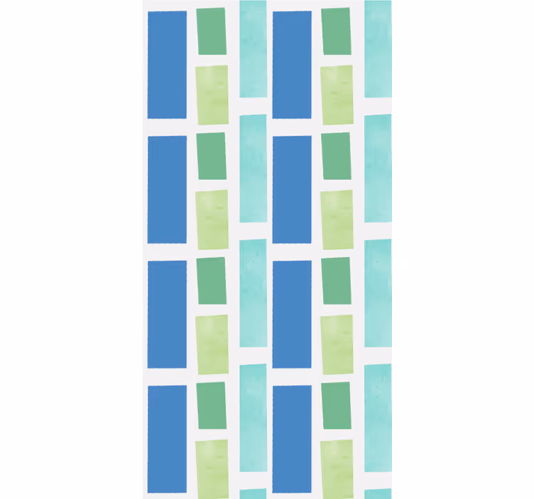 Geometrinen lohkokuvio kuvioitu rullaverho - Tenstickers