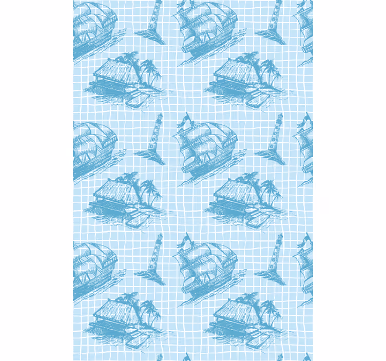 Merihenkinen kuvio rullaverho - Tenstickers