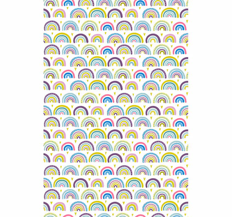 Värikkäitä sateenkaarikuvioita rullaverho - Tenstickers