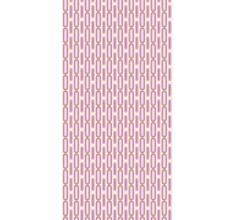 Retro vaaleanpunaiset kaaret vintage-tyylinen rullaverho - Tenstickers