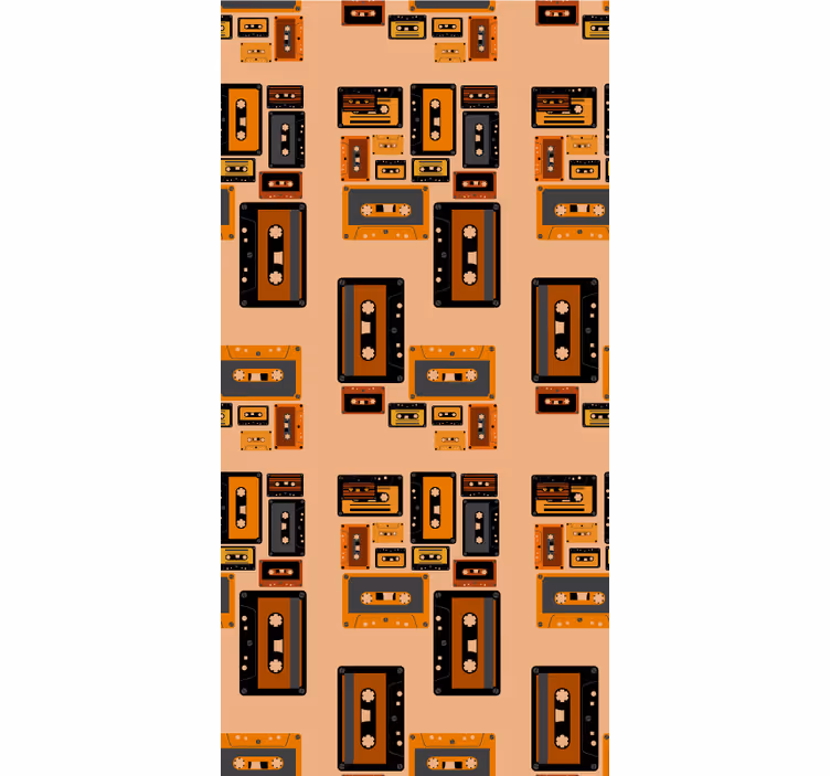 80-luvun kasettikuvioinen vintage rullaverho - Tenstickers