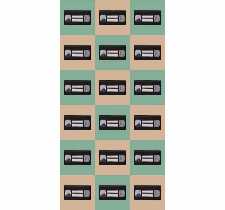 Retro nauhakuvio vintage-tyylinen rullaverho - Tenstickers