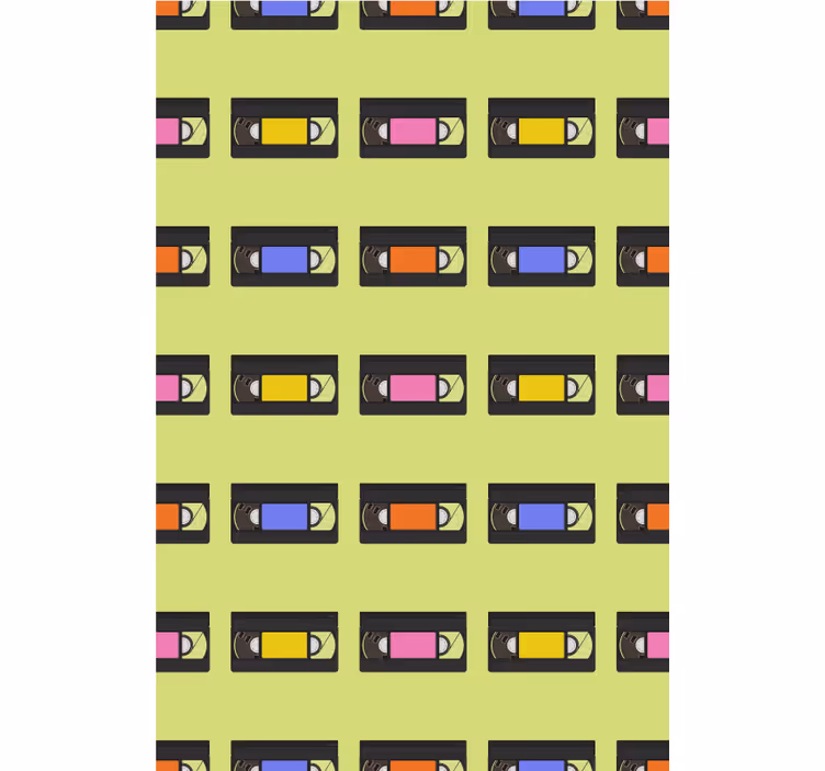 Retro videonauhat nörtti-tyylinen rullaverho - Tenstickers