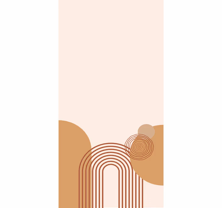 Kaareva beige muotoilu moderni rullaverho - Tenstickers