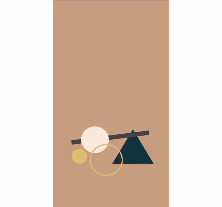 Geometristen muotojen tasapaino moderni rullaverho - Tenstickers