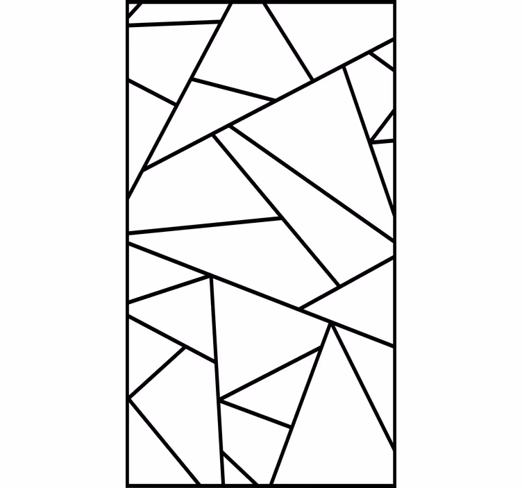 Mustat geometriset linjat minimalistinen muotoilu rullaverhot - Tenstickers