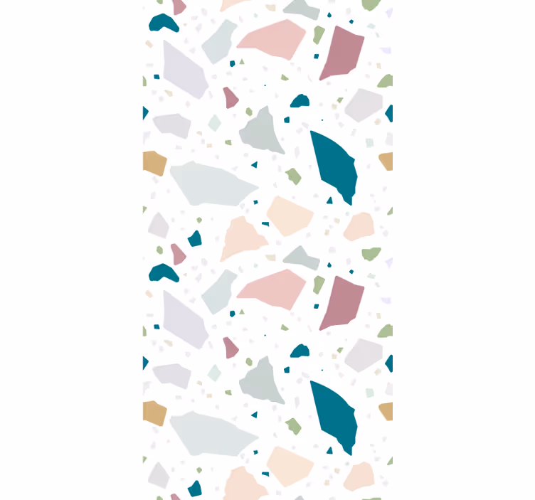 Abstrakti epäsäännöllinen terrazzo kuvioitu rullaverho - Tenstickers