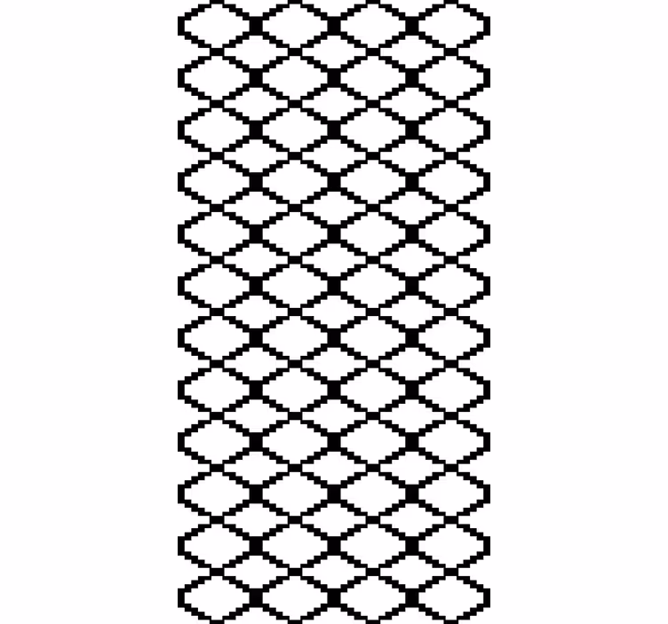 Geometrinen mustavalkoinen muotoilu moderni rullaverho - Tenstickers