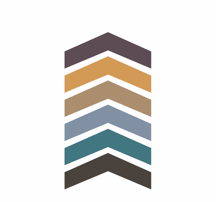 Chevron-kuvion kerrokset moderni rullaverho - Tenstickers
