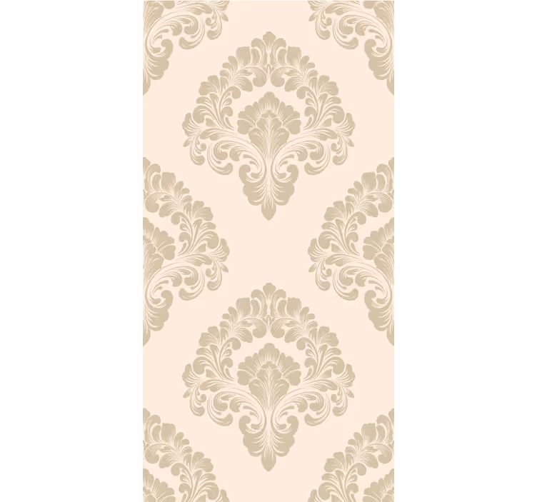 Beige damaskikuvio tyylikäs rullaverho - Tenstickers