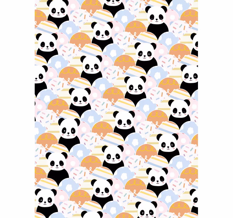 Vauva panda juhlat lapsen rullaverho - Tenstickers