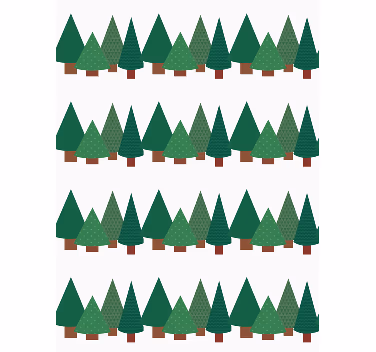 Yksinkertainen metsäkuvio puukuviollinen rullaverho - Tenstickers