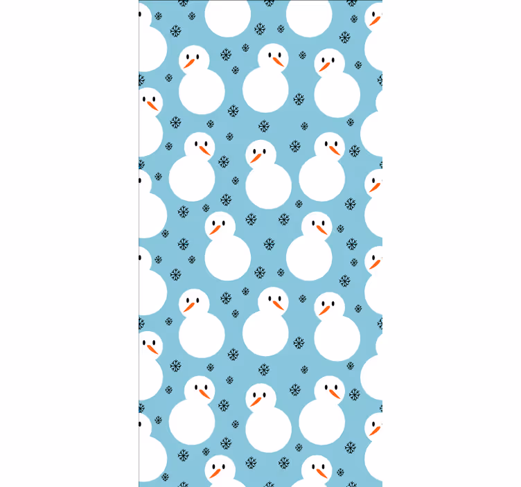 Lumiukon sininen kuvio alkuperäinen rullaverho - Tenstickers