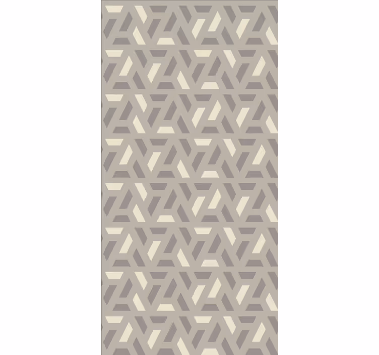 Geometrinen kermanvärinen kolmioverho - Tenstickers