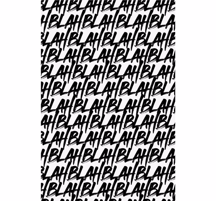 Ilmeikäs typografiakuvio tekstillinen rullaverho - Tenstickers
