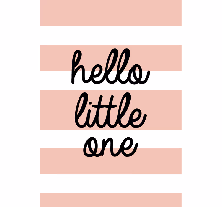 hello little one tekstillinen rullaverho - Tenstickers
