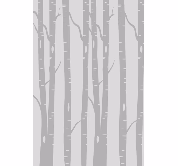 Korkeat koivut metsä skandinaavinen puu rullaverhot - Tenstickers