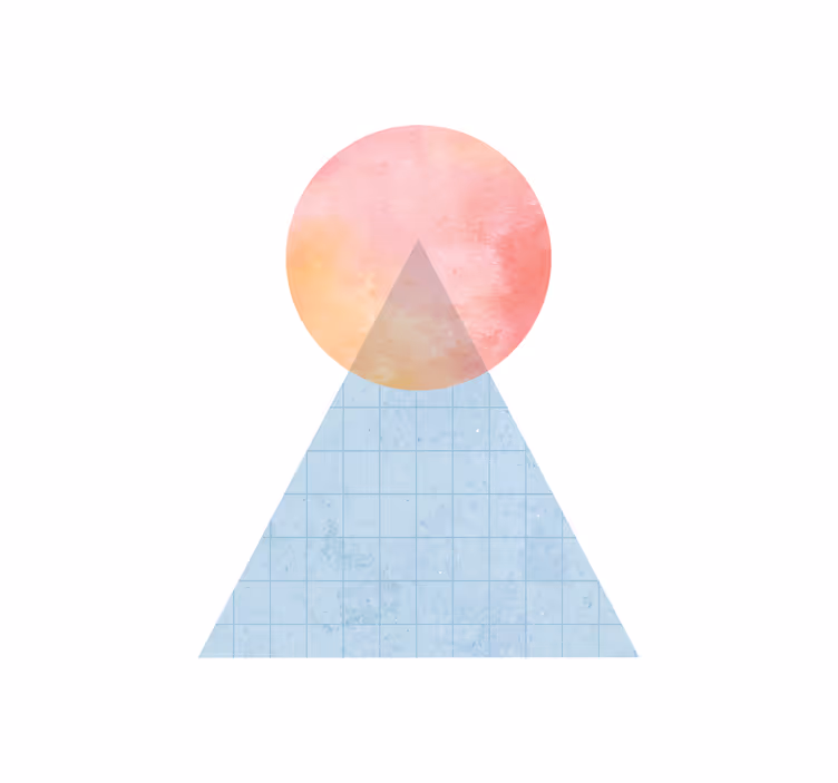 Geometrinen aurinkovuori moderni rullaverho - Tenstickers