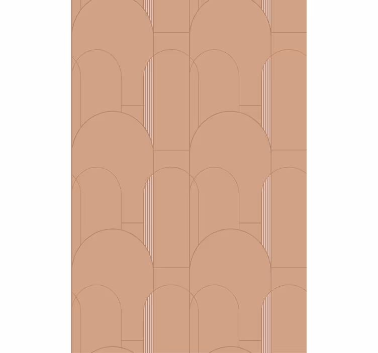 Terrakotta geometrinen kuviollinen rullaverho - Tenstickers