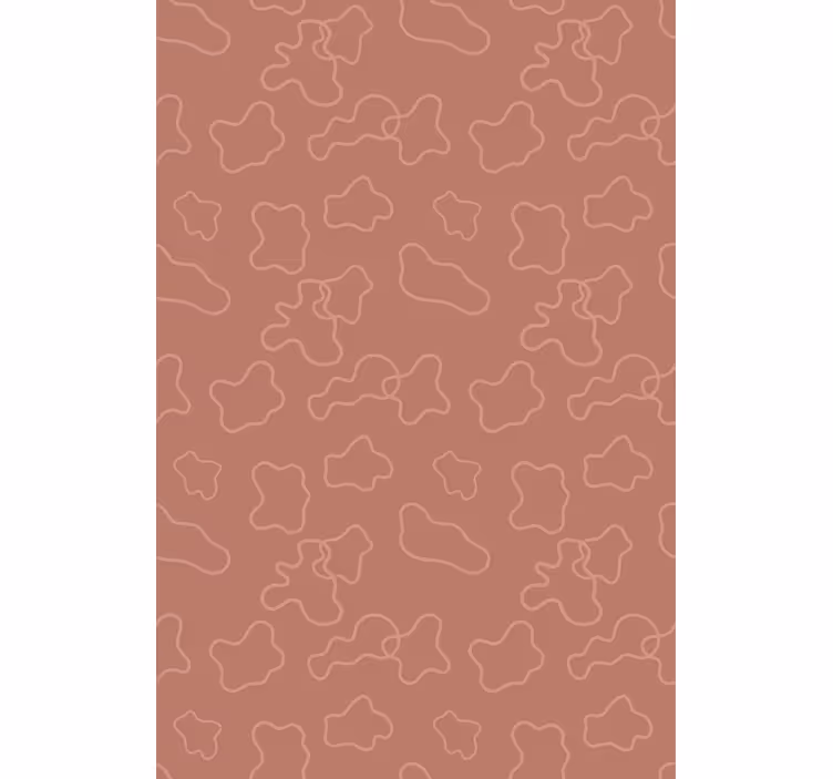 Terrakotta epäsäännöllinen cercles kaihtimen maalaus - Tenstickers