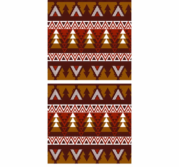 Tribal patterns ruskea alkuperäinen rullaverho - Tenstickers