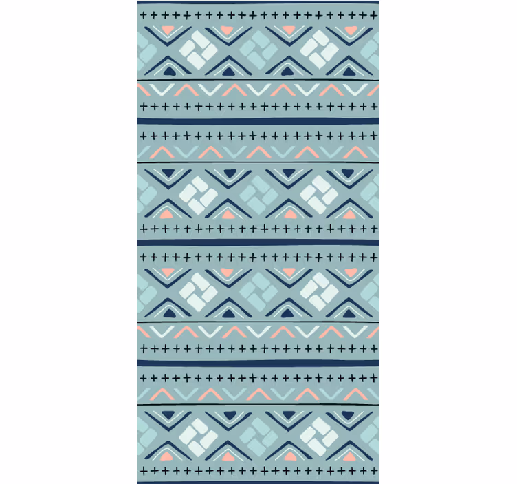 Tribal pattern vaaleansininen alkuperäinen rullaverho - Tenstickers