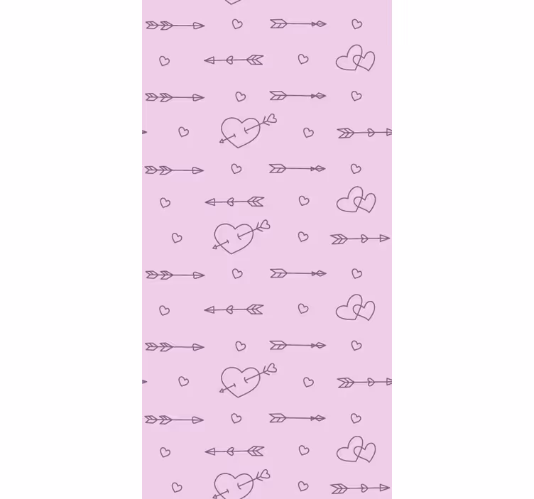 Sydämet ja nuolet romanttinen rullaverho - Tenstickers