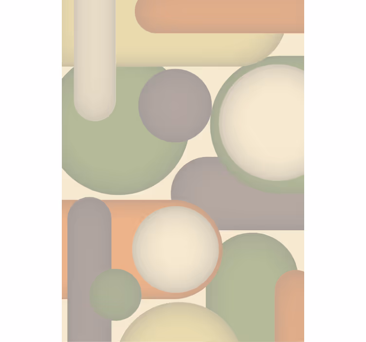 Geometrinen ympyräjärjestely moderni rullaverho - Tenstickers
