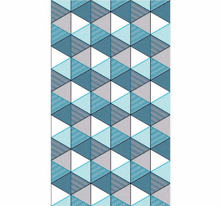 Geo cube illuusio tekstuurit ja kuviot rullaverho - Tenstickers