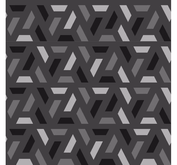 Geometriset kolmiot mustan sävyt rullaverho olohuoneeseen - Tenstickers