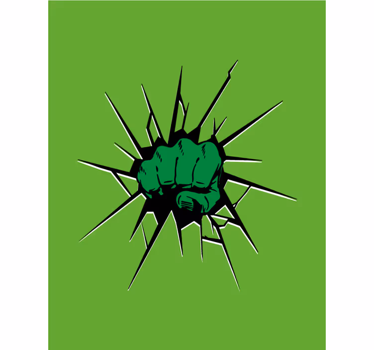 Vihreä nyrkki rullaverho supersankari - Tenstickers