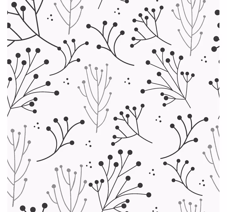 Minimalistinen kukka moderni rullaverho - Tenstickers