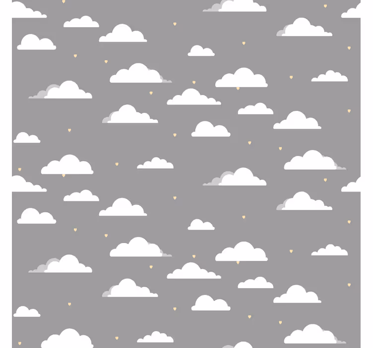 Harmaa kuvio rullaverho pilvi - Tenstickers