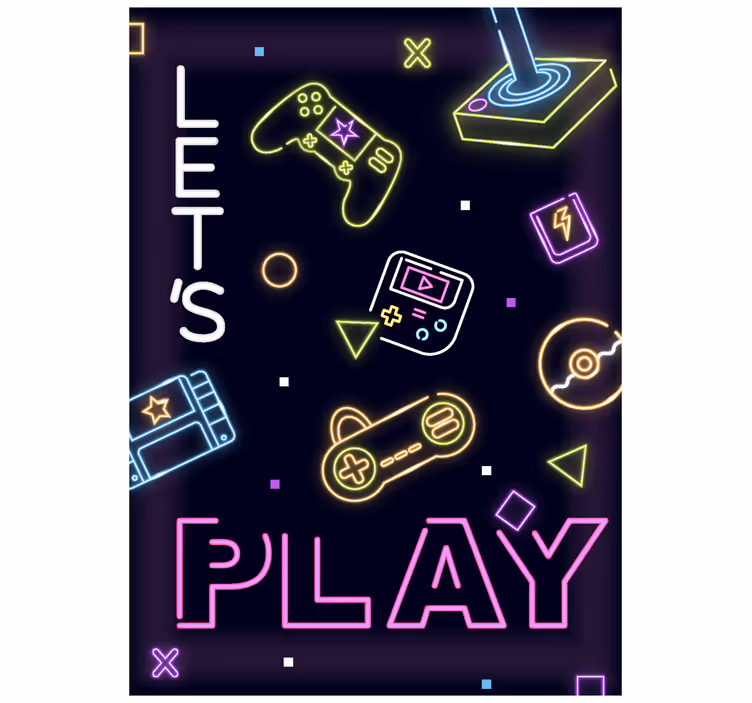 Neon säätimet geek-tyylinen rullaverho - Tenstickers