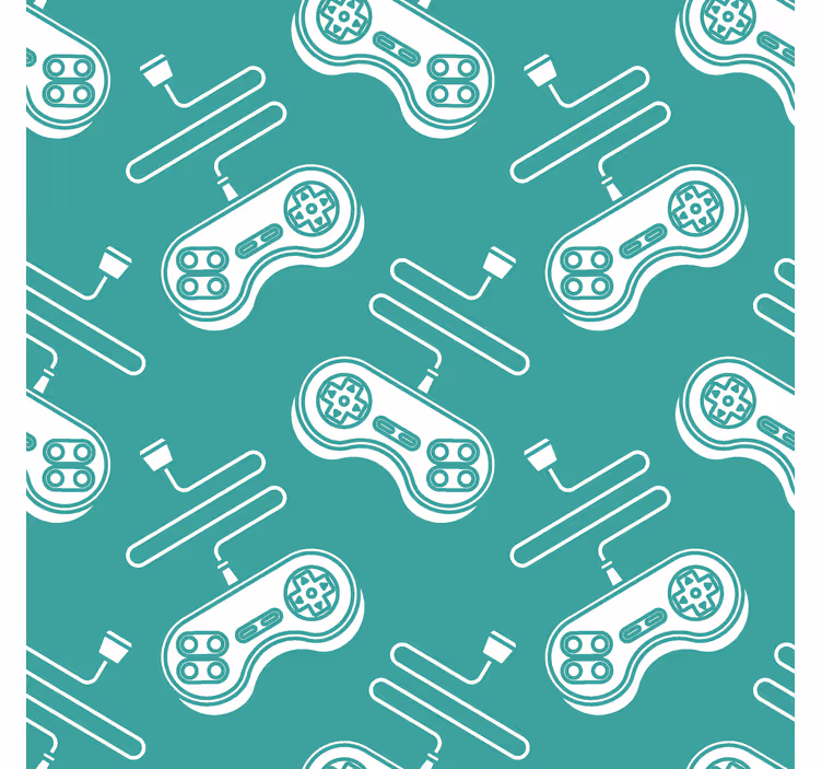 Retrovalkoinen ohjauskuvio geek-tyylinen rullaverho - Tenstickers