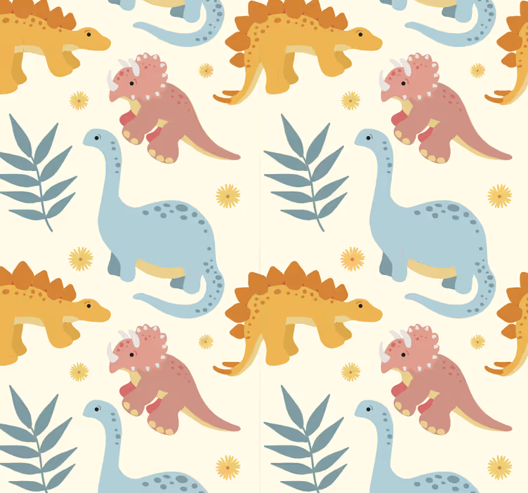 Minimalistinen tyyli dinosauruskuvioitu rullaverho - Tenstickers
