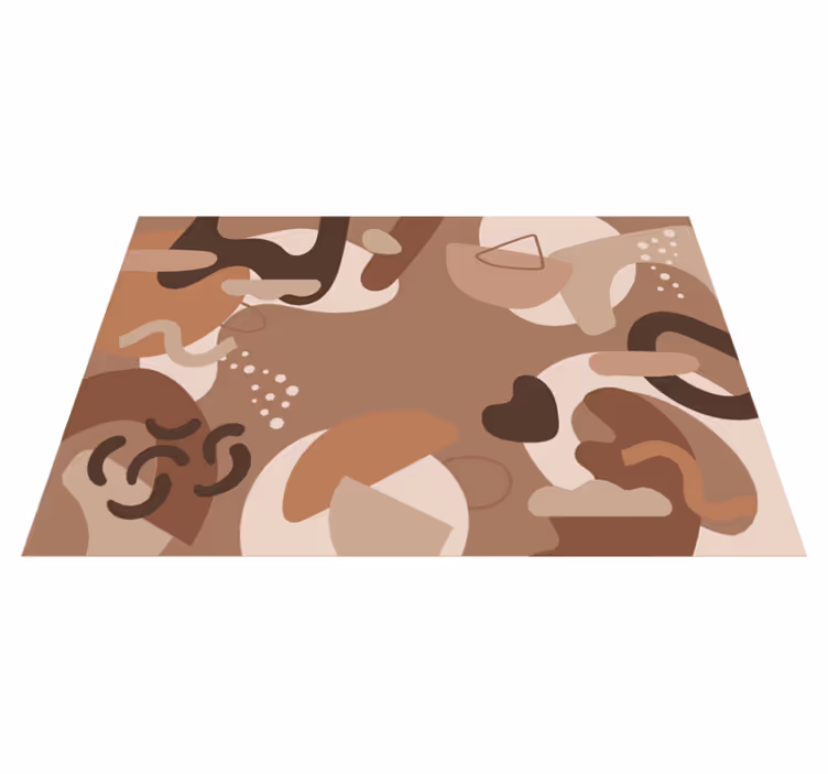 Abstrakteja muotoja mocha mousse pöytätabletti moderni - Tenstickers